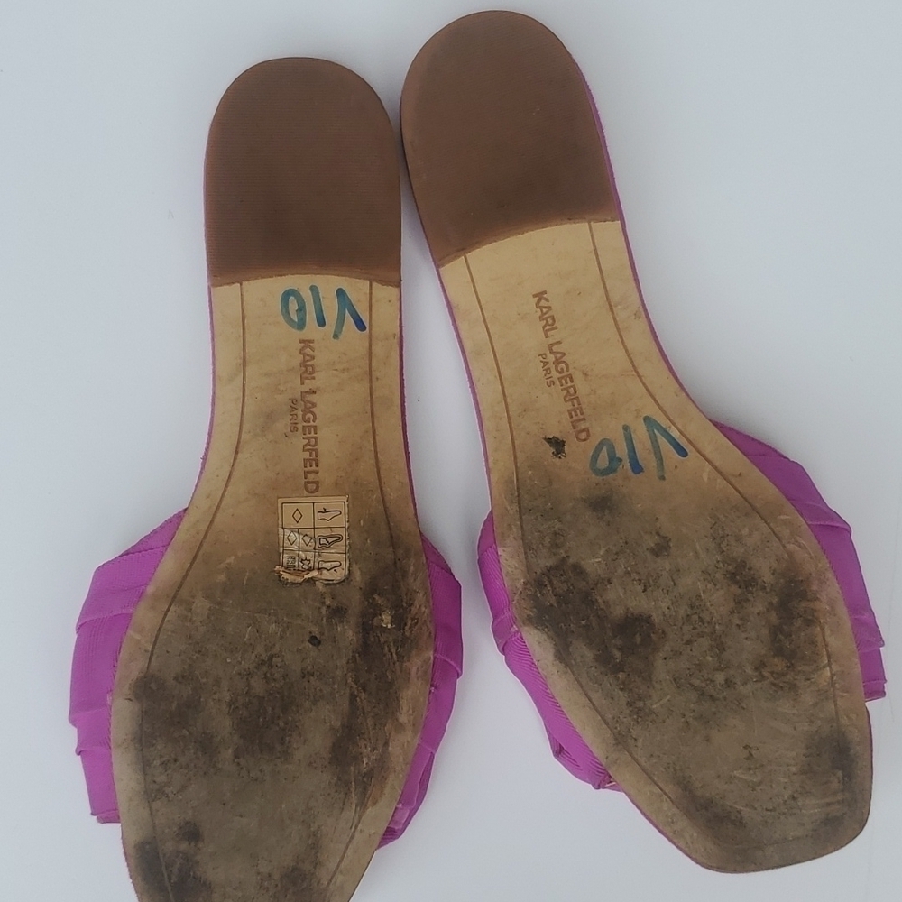 Karl Lagerfeld Mules suede hot pink 8 - Picture 4 of 6